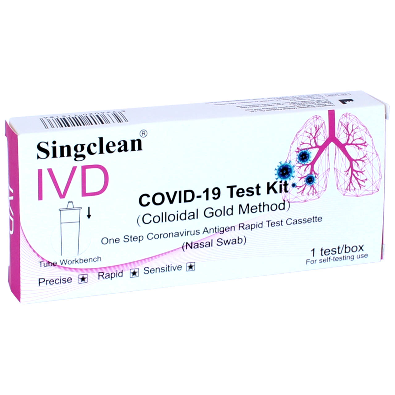 10x Singclean COVID19 Test Kit Antigen Selbsttest für Laien Omikron