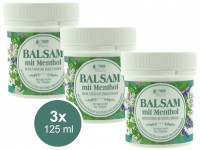 3x 125ml Balsam mit Menthol Hautcreme für Erkältung Entspannung Pullach Hof