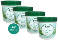 4x 250ml Aloe Vera Gel Hautcreme Feuchtigkeitscreme Regeneration Pullach Hof